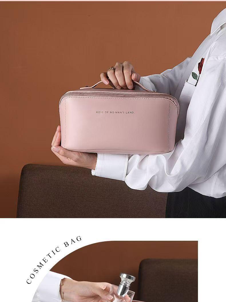 Multifunctional Toiletry Bag With Thickened PU Pillow Case Travel-Friendly Portable High-Fashion Makeup Bag Handheld Storage Pouch