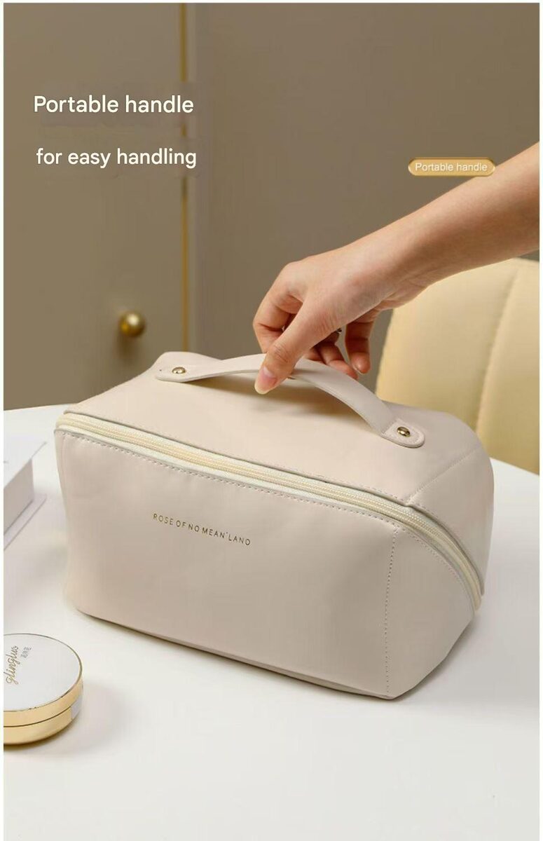 Multifunctional Toiletry Bag With Thickened PU Pillow Case Travel-Friendly Portable High-Fashion Makeup Bag Handheld Storage Pouch
