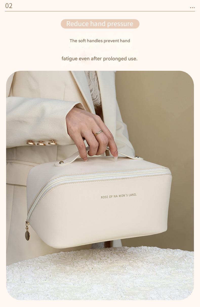 Multifunctional Toiletry Bag With Thickened PU Pillow Case Travel-Friendly Portable High-Fashion Makeup Bag Handheld Storage Pouch