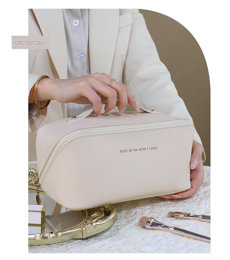 Multifunctional Toiletry Bag With Thickened PU Pillow Case Travel-Friendly Portable High-Fashion Makeup Bag Handheld Storage Pouch