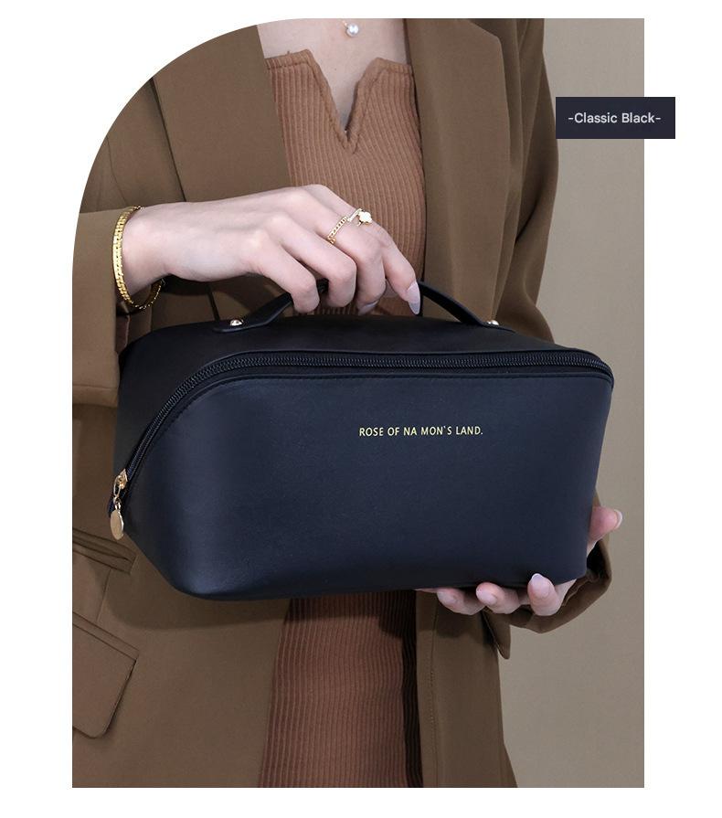 Multifunctional Toiletry Bag With Thickened PU Pillow Case Travel-Friendly Portable High-Fashion Makeup Bag Handheld Storage Pouch