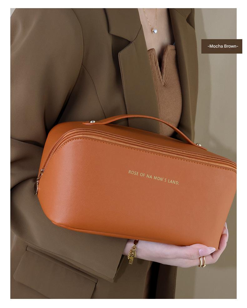 Multifunctional Toiletry Bag With Thickened PU Pillow Case Travel-Friendly Portable High-Fashion Makeup Bag Handheld Storage Pouch