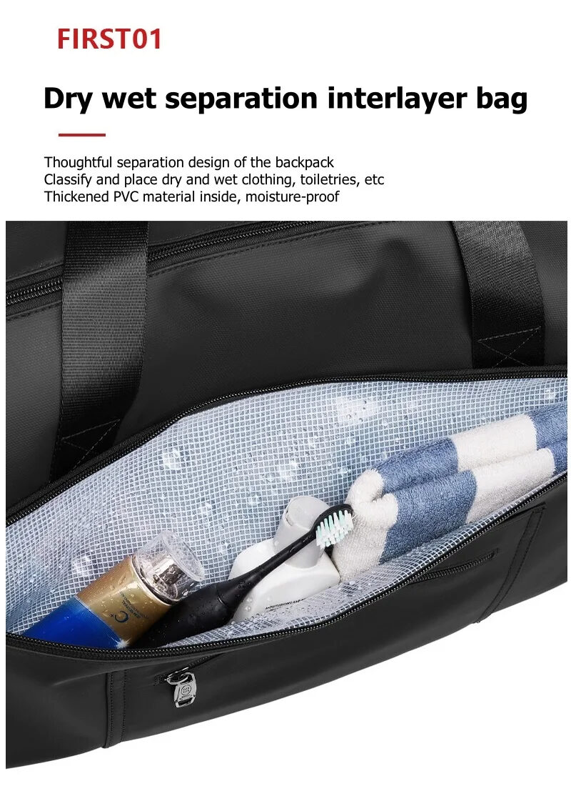 High Quality Waterproof Suit Bag For Men Large Capacity Travel Bag With Shoe Compartment Dry And Wet Separation Travel Organizer