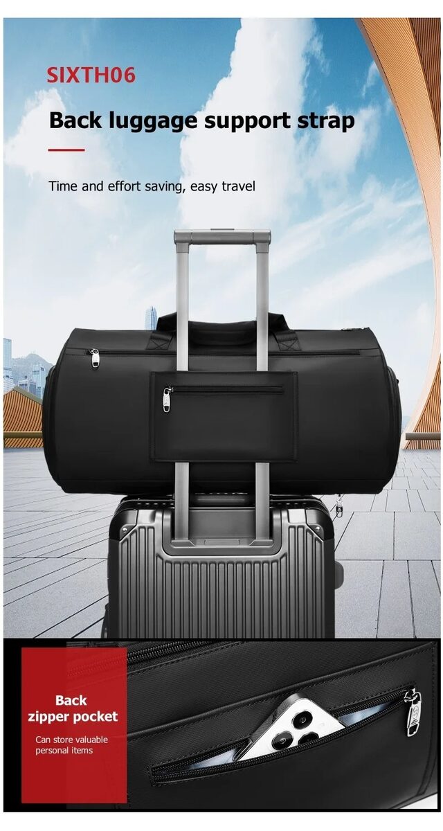 High Quality Waterproof Suit Bag For Men Large Capacity Travel Bag With Shoe Compartment Dry And Wet Separation Travel Organizer