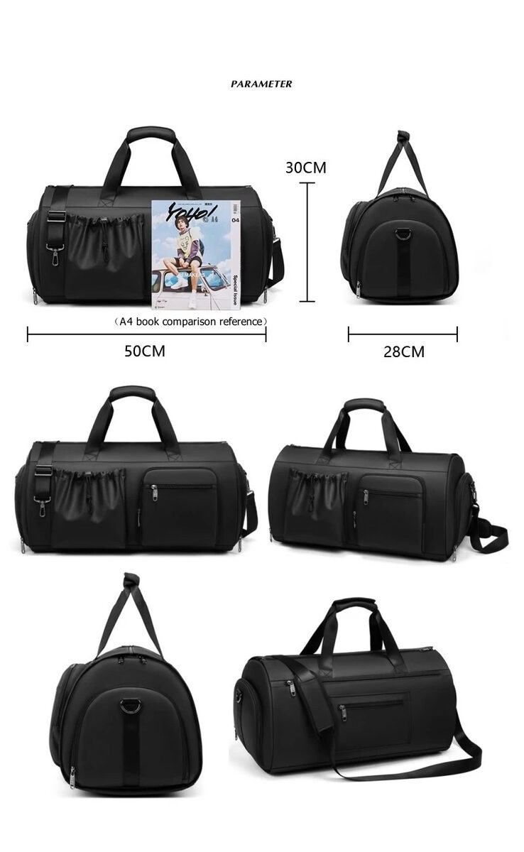 High Quality Waterproof Suit Bag For Men Large Capacity Travel Bag With Shoe Compartment Dry And Wet Separation Travel Organizer