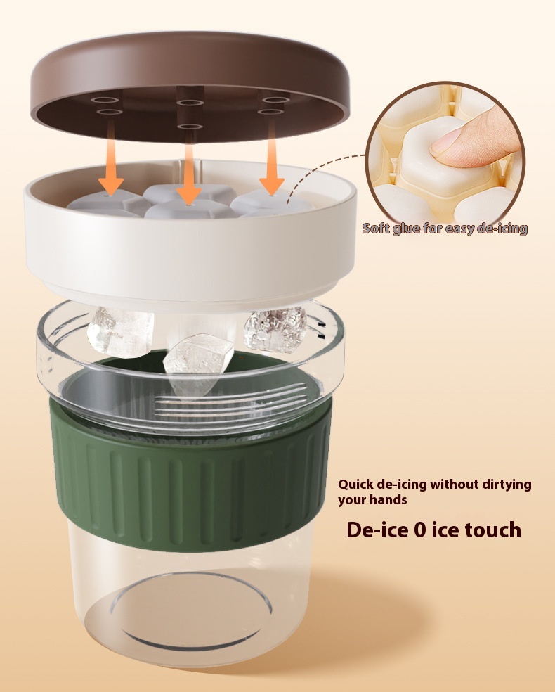 500ML Iced Brew Coffee Cup With Ice Cube Tray Leak Proof Versatile Iced Coffee Bottle For Home Office Travel Camping Tools