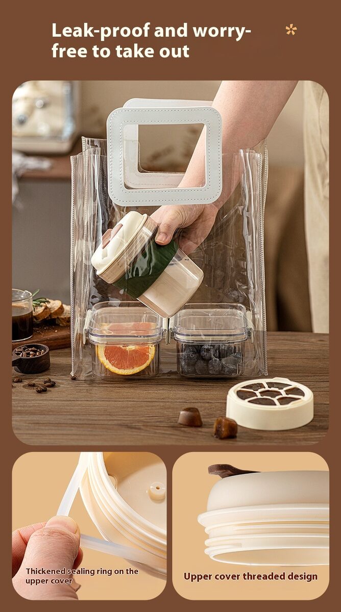 500ML Iced Brew Coffee Cup With Ice Cube Tray Leak Proof Versatile Iced Coffee Bottle For Home Office Travel Camping Tools