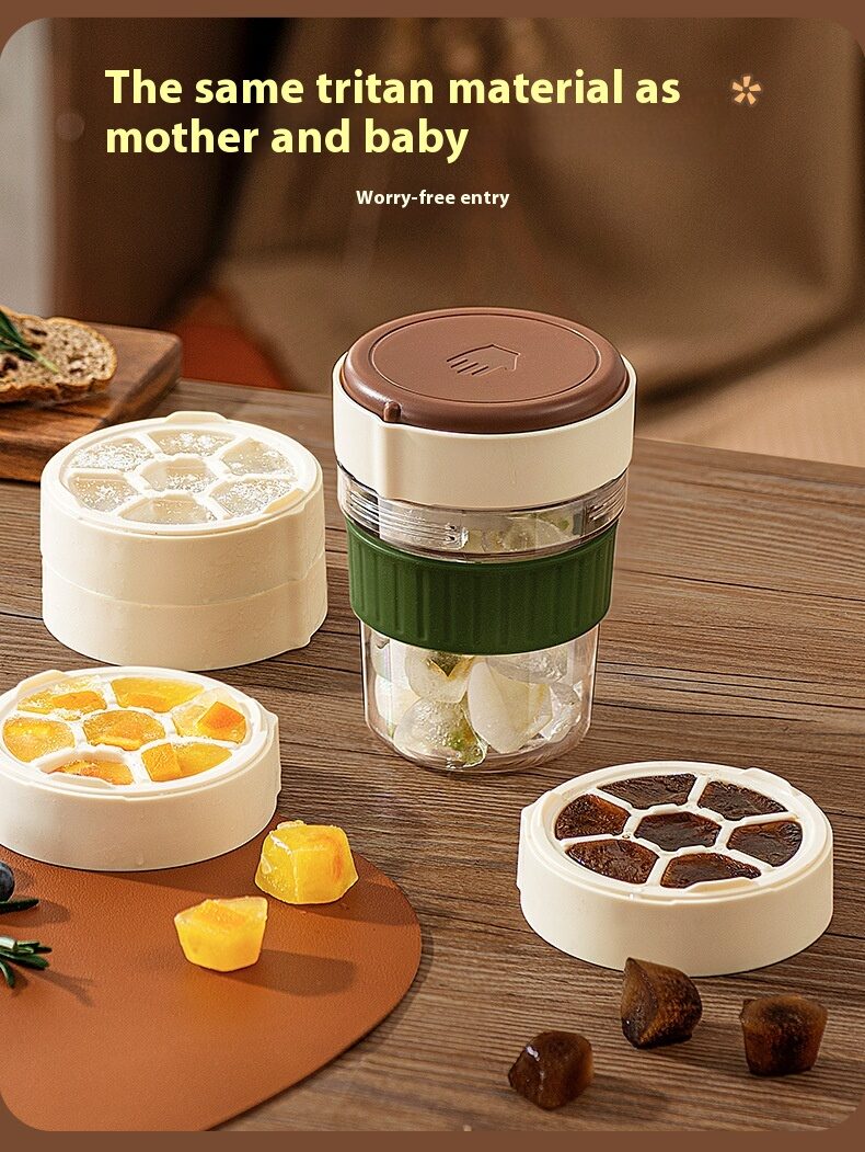 500ML Iced Brew Coffee Cup With Ice Cube Tray Leak Proof Versatile Iced Coffee Bottle For Home Office Travel Camping Tools